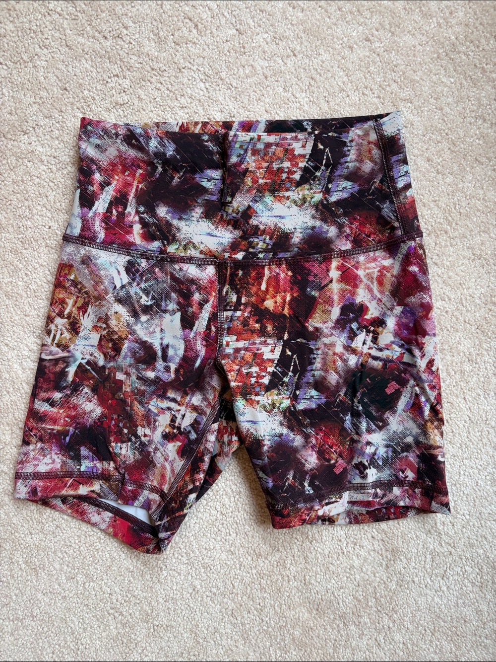 lululemon athletica Multicolor Abstract High-Rise Bike Shorts